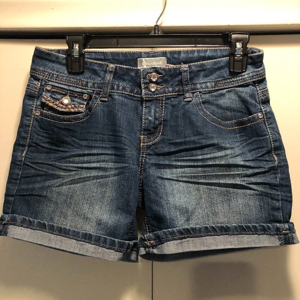 Soundgirl Denim Shorts Embellished pockets size 7
